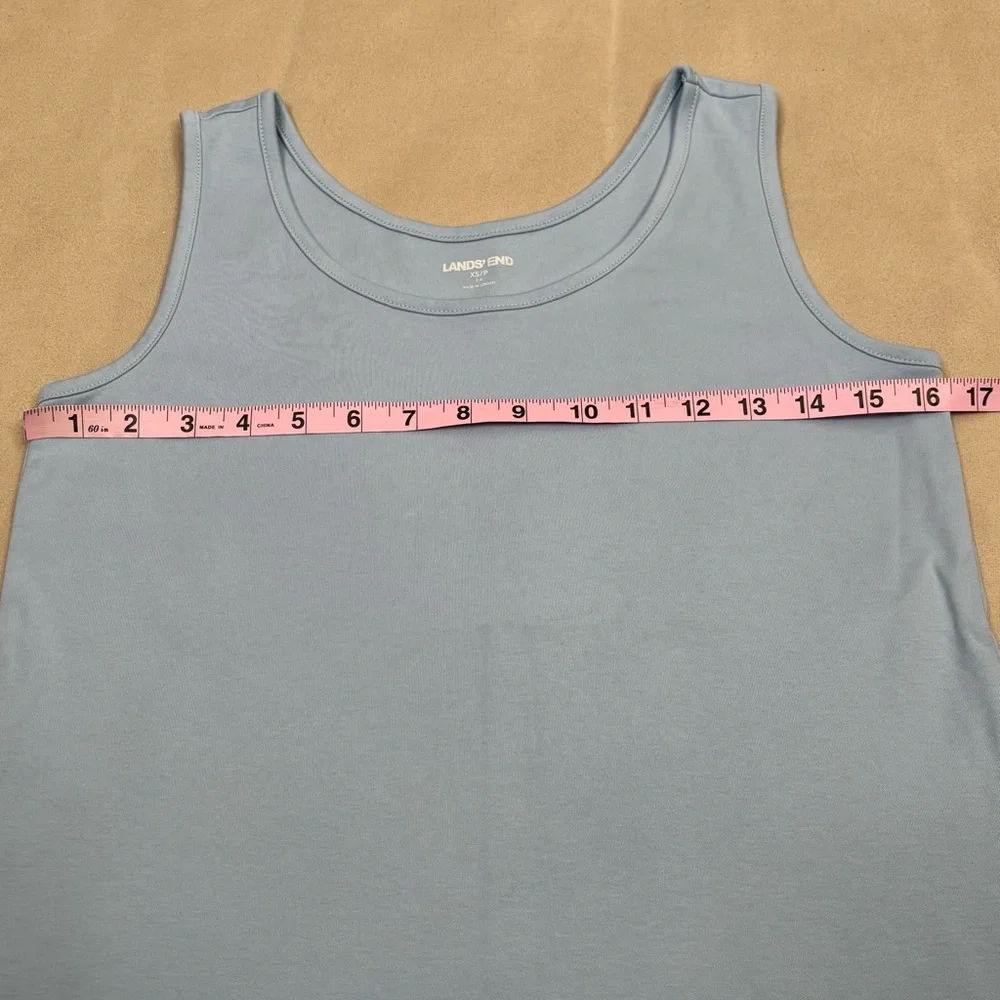 Lands’ End‎ Light Blue Sleeveless Tank Top Size XSP Petite 2-4P Cotton Pullover - Picture 9 of 10